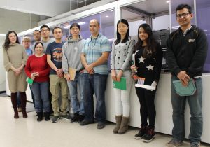 Students and Dr. Cochran with SAXS