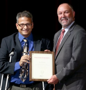 Dr. Balaji Narasimhan, Iowa State University Award for Outstanding Achievement in Research (Photo by Christopher Gannon/Iowa State University)