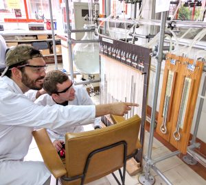ISU CBE students Steven Anderson and Andy Fogerty are shown at work in one of the labs at Universidad de Oviedo.