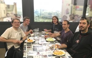 ISU CBE students enjoying a dinner together during their stay in Oviedo.