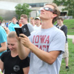 students viewing eclipse