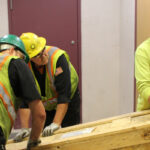 X-ray scattering device parts being moved into Sweeney Hall