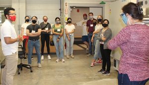 BioMap participants view a Sweeney Hall laboratory