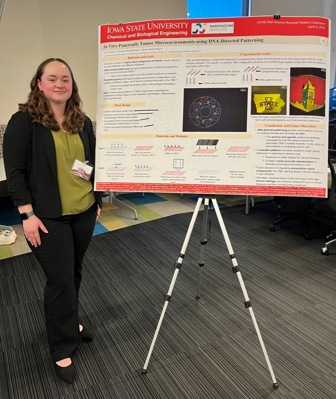 Lily takes third place in the Poster Competition at the 2024 AIChE Mid-America Student Regional Conference!