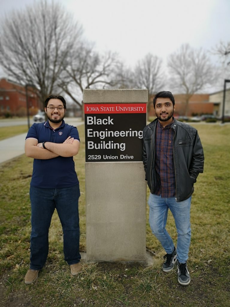 Students Humair Nadeem (left) and Viraj Belekar (right)